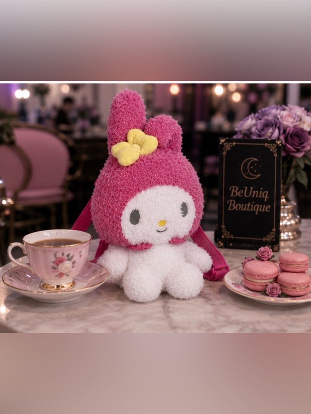 NWT Sanrio My Melody Plush Mini Backpack Pink Hello Kitty & Friends Kawaii - Picture 3 of 13